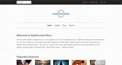 Desktop Screenshot of notefornotemusic.com