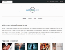 Tablet Screenshot of notefornotemusic.com